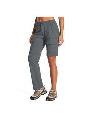 Women's Convertible Hiking Pants Cargo Zip Off Quick Dry Outdoor UPF 50 Ripstop